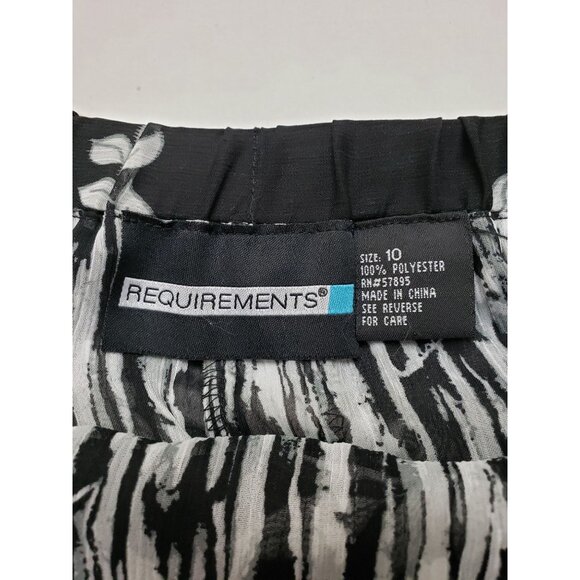 Requirements black and light gray floral, zebra lined, modest skirt, size 10 - Picture 7 of 8
